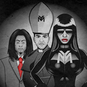 Iggy Azalea & Nicki Minaj at MTV VMAs backstage
