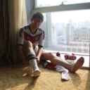 vymaximus-blog:  踢球后的鞋袜有小奴伺候着 Served by the slave after soccer games