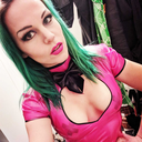 missmetnal: Black latex, pink hair 💗 Oldie