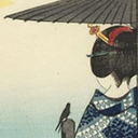 beifongkendo:Tree in the rain at Karasaki, by Utagawa Hiroshige (1835).