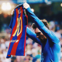 fcbarcelonaedits:  Leo Messi: “Hello “Maestro”