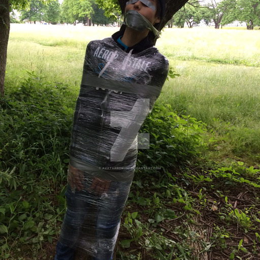 rockeyleatherman:  elementmastersage:  Video I found online. Tape comes alive and mummifies a guy :D  Damn!! Wish I could be the Victim of Duck Tape, Fuck Yeah