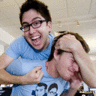 jakeandamir:  New Tumblr Vid Player!  Im the guy with the red shirt and my best friend is the guy with glasses