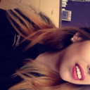 Trying to smile cute.