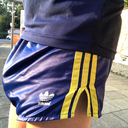 adidasglanz72:  My new plastic pvc adidas shorts 