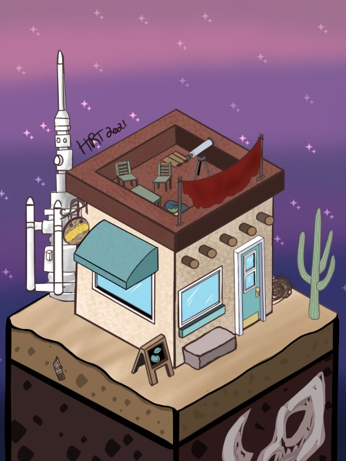 hiisitstilljumpingonthebandwagon:A combo of my first ever foray into isometric drawing and trying to