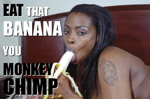 darkdomsc1982:  Because you know she’s thinking of white cock while she suck that banana