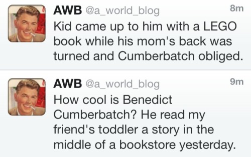 brittaniethekid: cumberbuddy: The cutest thing we’re probably going to read for at least a wee