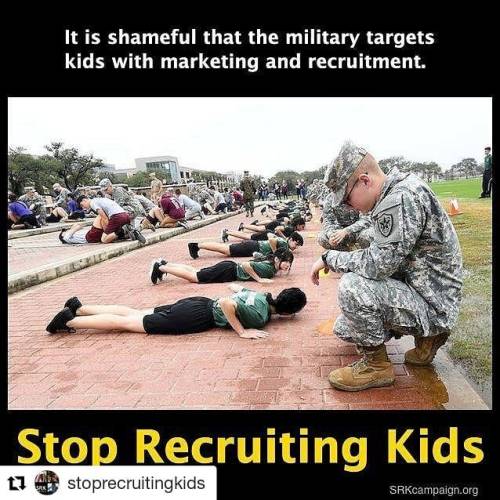 #Repost @stoprecruitingkids (@get_repost)・・・It is shameful that the military deliberately targets un