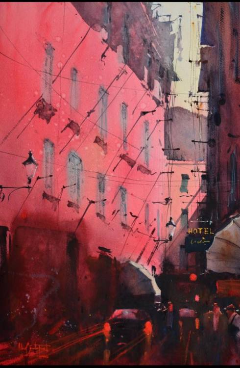 crossconnectmag: Watercolors by Alvaro CastagnetAlvaro Castagnet (born in Montevideo, Uruguay) is an