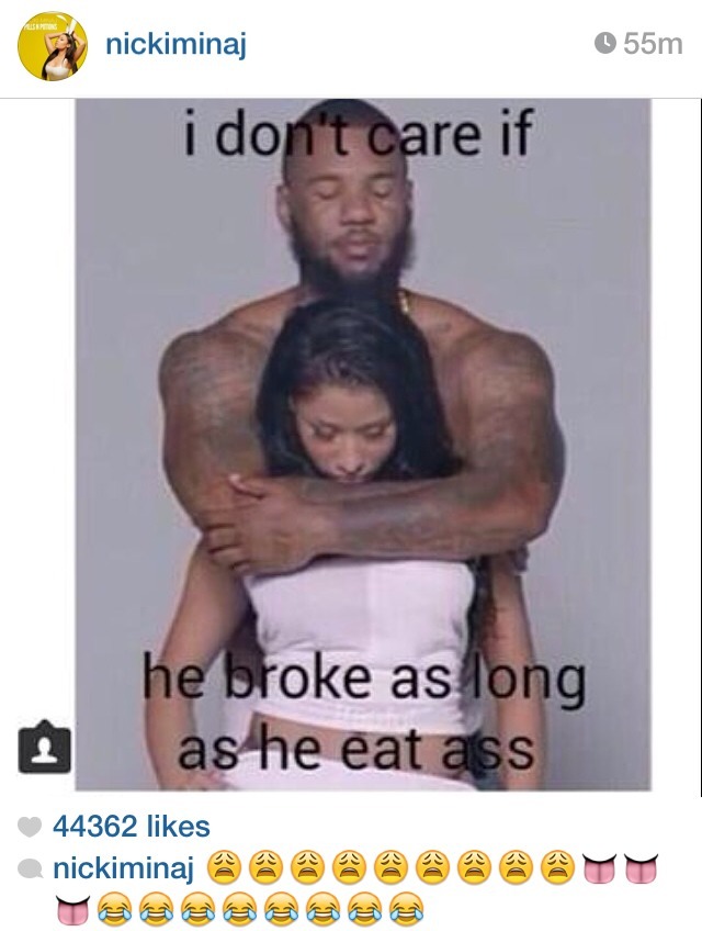 cooolasssluusshhh:  LMFAOOOO NICKI GOTTA CHILL WITH THESE MEMES 😂😂😂😂😂😂😂😂