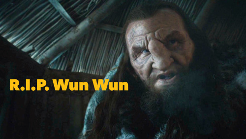 Maybe a more impactful death than Rickon.  First Hodor and now Wun Wun.  