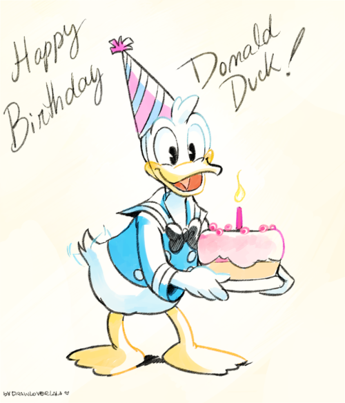 drawloverlala:happy 84th anniversary to my favorite duck! ^_^