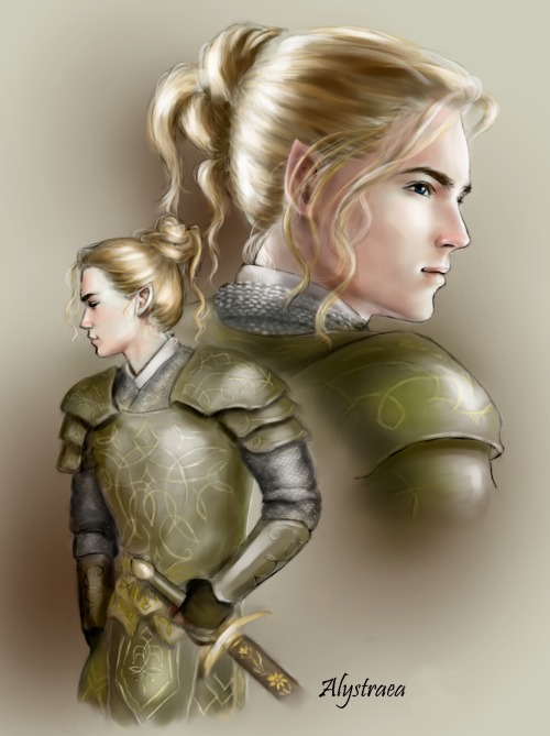 alystraea:Glorfindel in the Third Age with messy-updo battle hair. 