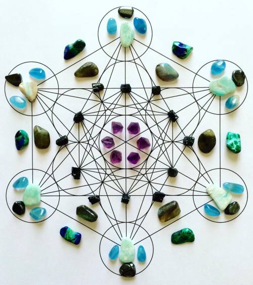 star-soul-333:  Metatron’s Cube crystal grid