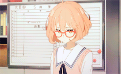 kanhekiz:Get to know me meme; [2/5] protagonists ⇨Mirai Kuriyama 「Kyoukai no Kanata」