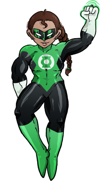 Green Lantern OCTwo fullbody commissions as a gift for @jenesislabariel. [ Commission ] or [ Ko-fi ❤