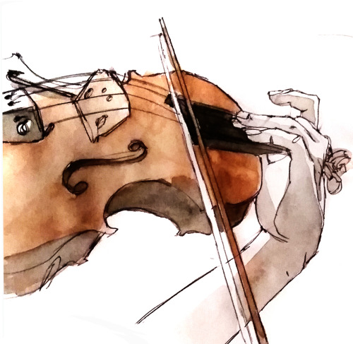 incaseyouart:Hands + violin