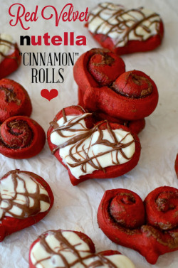 gryffindors-time-lady:  foodfuckery:  Red Velvet Nutella “Cinnamon” Roll Hearts  Recipe  I need new pants 