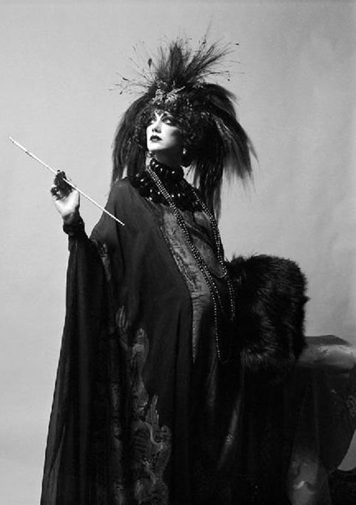 Marisa Berenson in a Paul Poiret dress as the Marchesa Luisa Casati for the  Proust Ball at the Roth