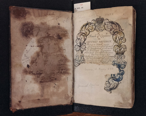 A Book of Cyphers, or Letters Reverst (1683)Our somewhat damaged copy of this 17th century work on c