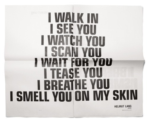 criwes:  Helmut Lang x Jenny Holzer 