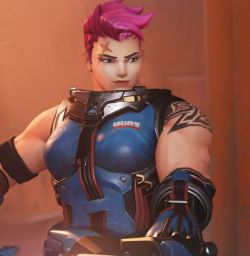 shadbase:  New Overwatch girl Zarya is hot, she would make a great dickgirl.  She would have to have big balls.