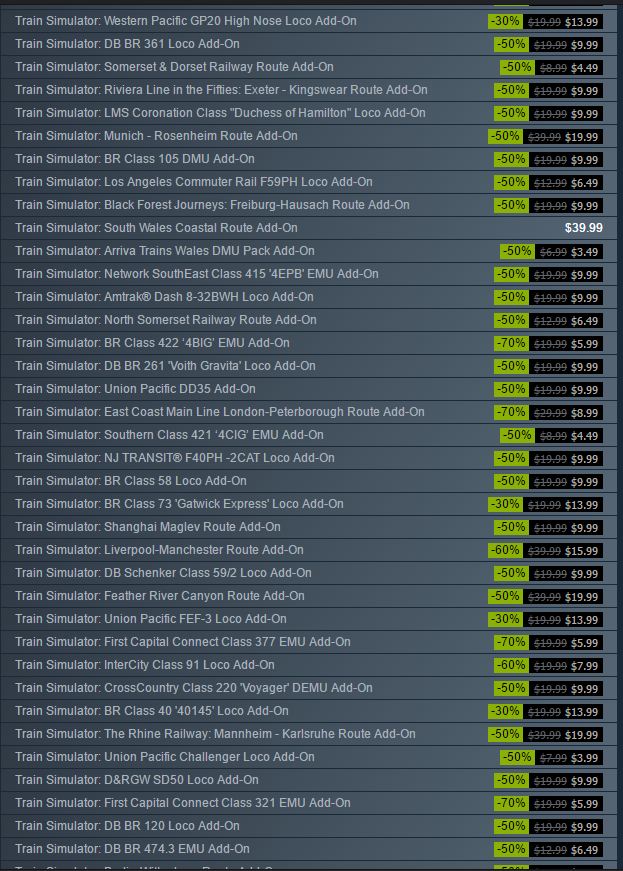 moxperidot: You can get a sweet deal on the Train Simulator 2017 DLC thanks to black