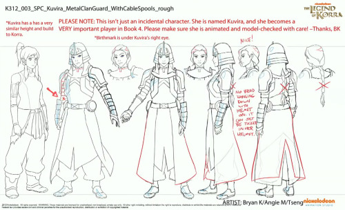 benditlikekorra:  Character sheets for Kuvira in The Legend of Korra