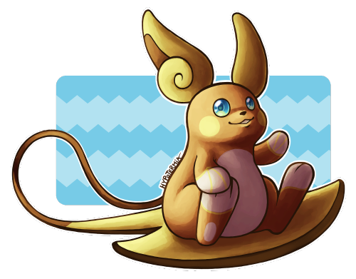 hypotermiart:December Pokémon Challenge 8/31surf’s up!