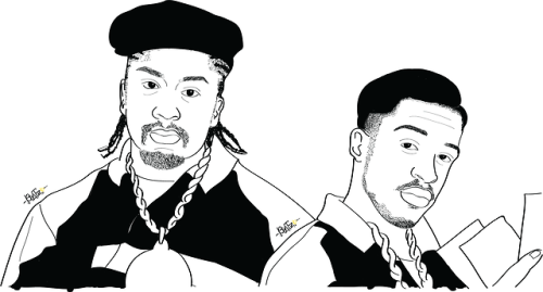 oh-beatriz: Art with Beatz  part 1 unfinished and uncolored illustrations  Eric B and Rakim De La Soul Atmosphere (Slug & Ant) Wu-Tang Clan for more visit here 