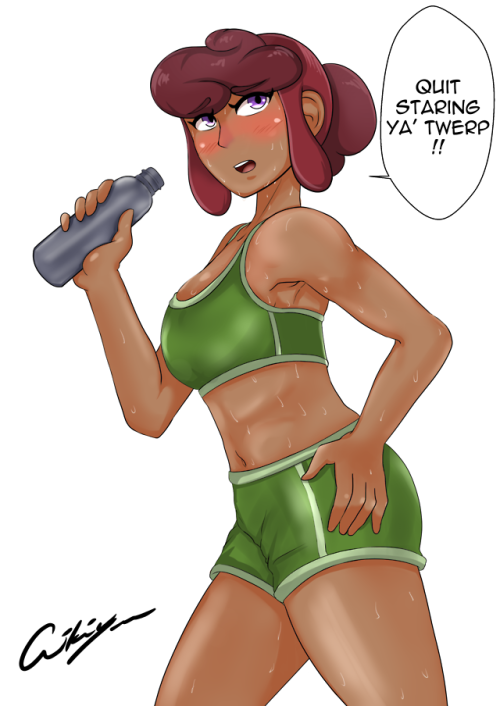 aikiyun: [Camp Camp] Workout Gwen @aestheticc-meme got me into Camp Camp.  I’m now stuck 