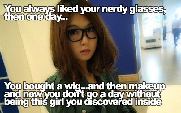 cicistories:  It’s a slow progression, interest in cute things, wigs, fashion and