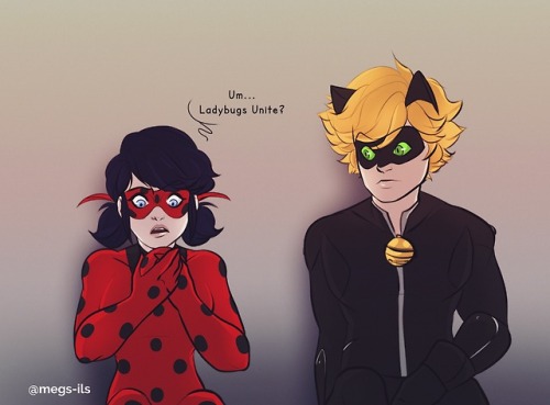 megs-ils:Ladybugs Unite*giggles while uploading* ok i could not help but think of this when i saw qu