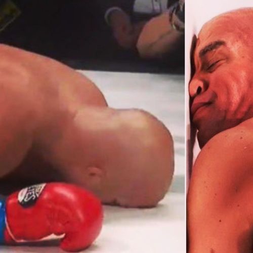 And down goes Tito! #silvaortiz #mma #boxing