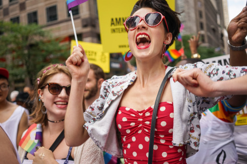 activistnyc:This is what PURE JOY looks like!! #NYCPride #prideparade #loveislove #lovewins