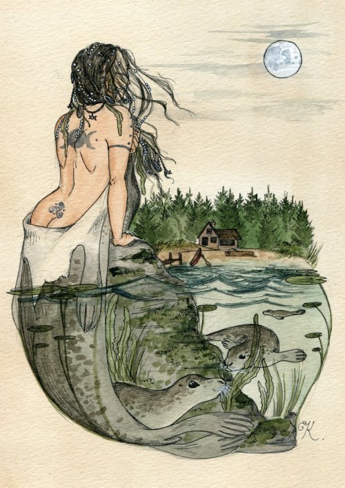 megarah-moon: mermaidenkay: megarah-moon: “The Selkie” by Kate O'Keefe and here’s 