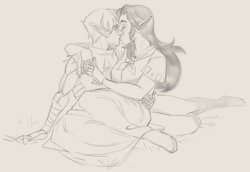 still on an oot kick :,D I recently read a good zelda/malon fic so I had to draw a lil of that too..