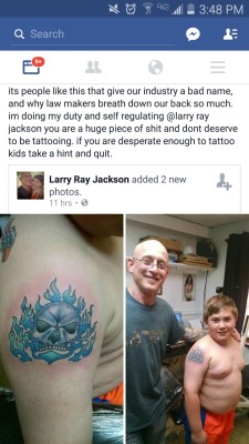 bitterbitchclubpresident:  cosmic-noir:  regretityet:  In many states, this is illegal and LITERALLY considered child abuse. This guy’s whole feed is full of shit tattoos.  What the fuck what the fuck what the fuck what the fuuuuuuuuuuuuuuuuuck  In