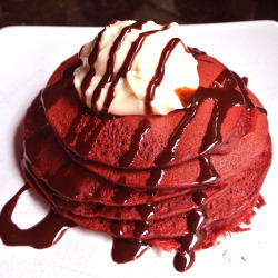 im-horngry:  Red Velvet Pancakes - As Requested!