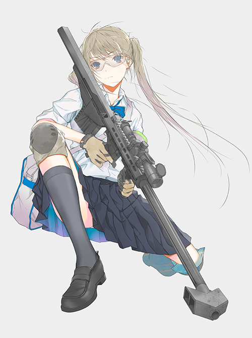 makotokikuchi:  銃少女ならべ | ふゆの※Permission was granted by the artist to upload their works. 