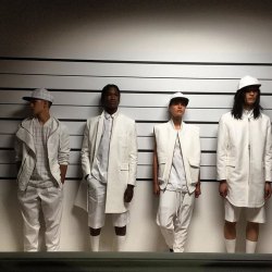 anotherfashionbook:  When being a criminal becomes cool @publicschoolnyc all white #nyfwm