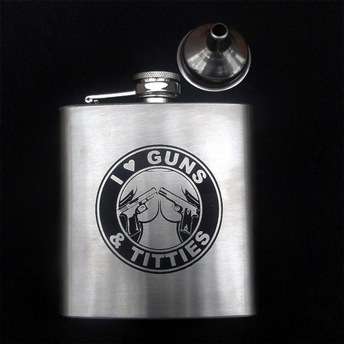 tacticalshit:  It’s Saturday. You need a drink to go with your guns and tits.  Order your flask HERE.  http://shop.tacticalshit.com/gear/i-love-guns-titties-gear/i-love-guns-and-titties-flask