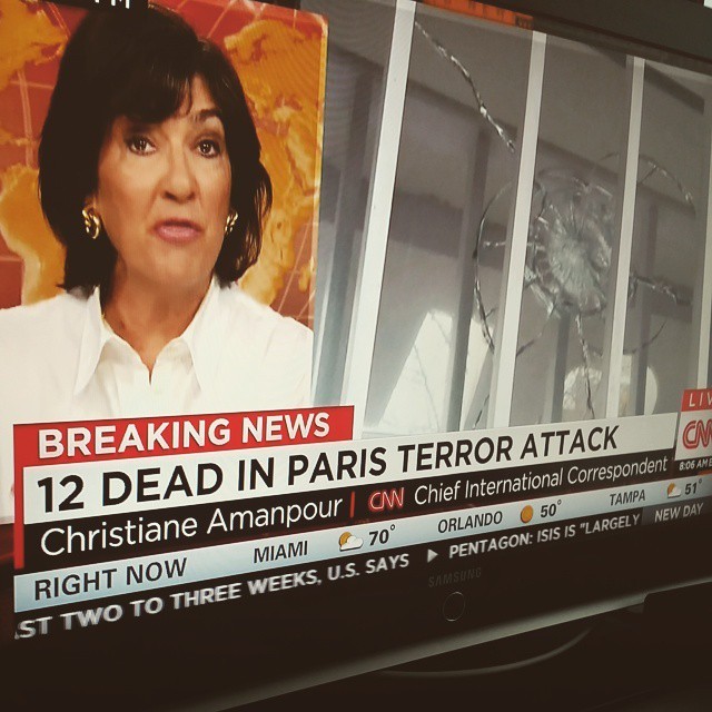 uchania:  Paris is the latest….#terror (at Home - Quincy Street) 