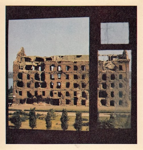 furtho: Postcard of a mill destroyed during WW2, Volgograd, 1970s (via here)