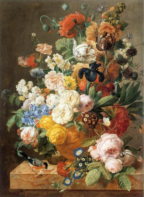 Bouquet of Flowers in a Sculpted Vase, Jan Frans Eliaerts, 2nd half of 18th century