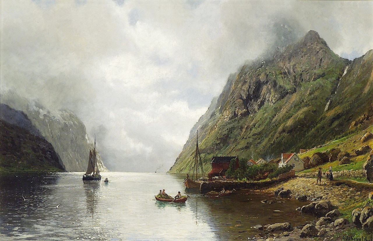 hyperb0rean:  Fjord landscapes. Anders Askevold (Norwegian, 1834 – 1900)