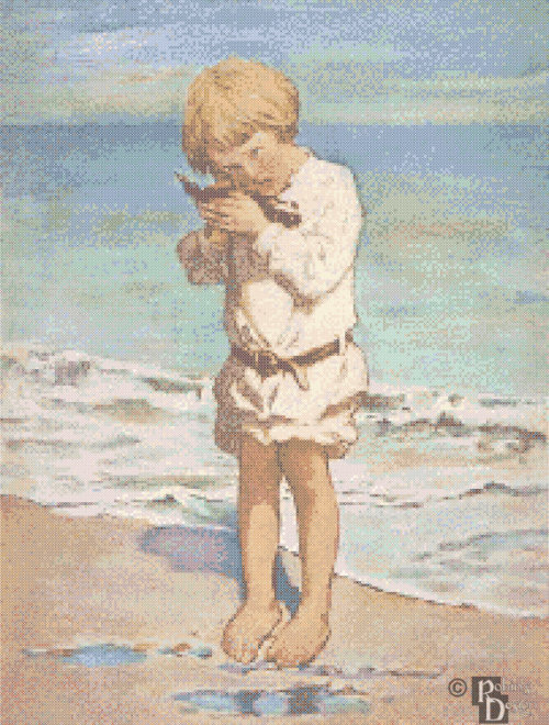 Jessie Willcox-Smith’s The Fallen Gull Cross Stitch Pattern PDF by robinsdesign from Gathering