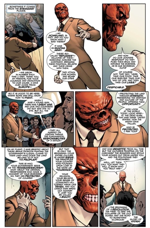 Captain America: Steve Rogers #1 Poor Nick Spencer, having to pour through so many alt-right speeche