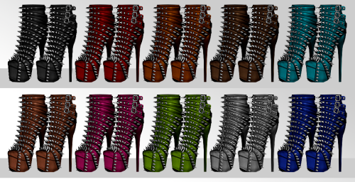 Shoestopia - Aluhn Boots+10 SwatchesFemaleSmooth WeightsMorphsCustom ThumbnailHQ Mod CompatibleDownl